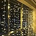 ZSTBT DM-300LW/1 300LED 9.84ft9.84ft/3m3m Window Curtain Lights for Party Wedding Home Patio Lawn Garden (Warm White)