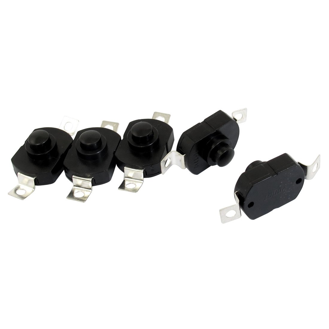 Aexit DC 24V 3A 2 Terminal Momentary Flashlight Push Button Switch 5 Pcs (5fd5f91d4e5bca28c6f5dbd8821b9925)