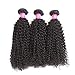 ISEE Hair Virgin Malaysian Deep Curly Jerry Curly Human Hair 3 Bundles With 4x4 Free Part Lace Closure,100% Unprocessed Human Curly Hair Extensions(16