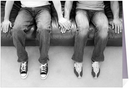 XGATML AMAHLE Sitting Together Forever - Gay Wedding, Valentines Day, Birthday, Anniversary Greeting Card