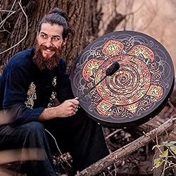 Firlar Turtle Shaman Drum,10 Inch Turtle Pattern