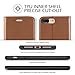 TUCCH Case Wallet for iPhone 7 Plus/8 Plus, PU Leather Folio Cover with Kickstand [Card Slot] Magnetic Closure Flip Protective TPU Interior Case Compatible with iPhone 8 Plus/7 Plus, Light Brown