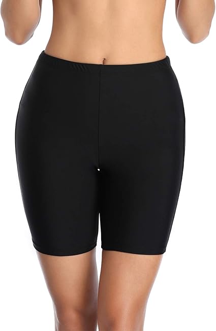 high waisted swim shorts amazon