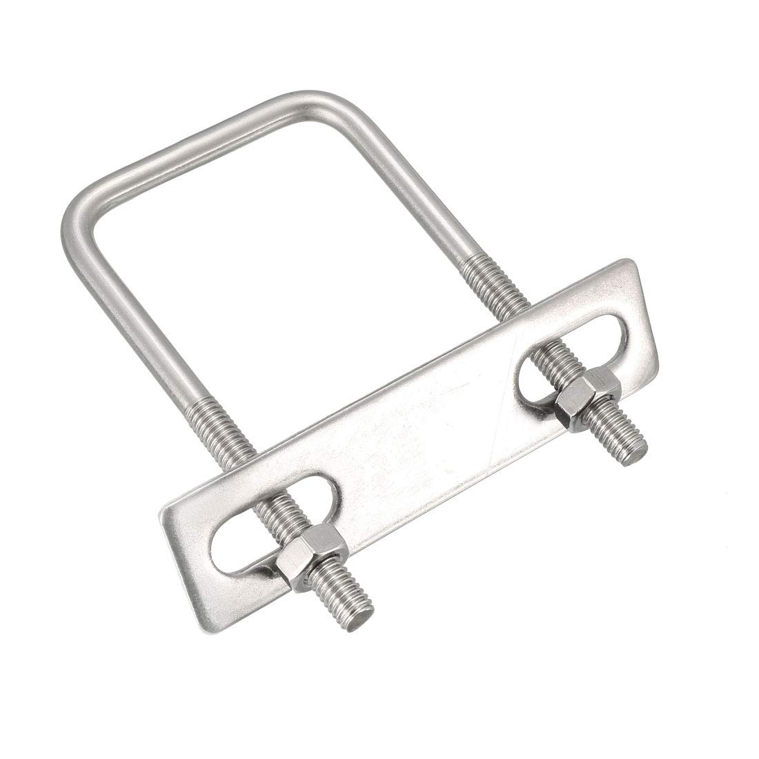 sourcing map Square u-bolts 1.77"(45mm) Inner Width 85mm Length M6 304 Stainless Steel U Bolt with Nuts Frame for Boat Trailer