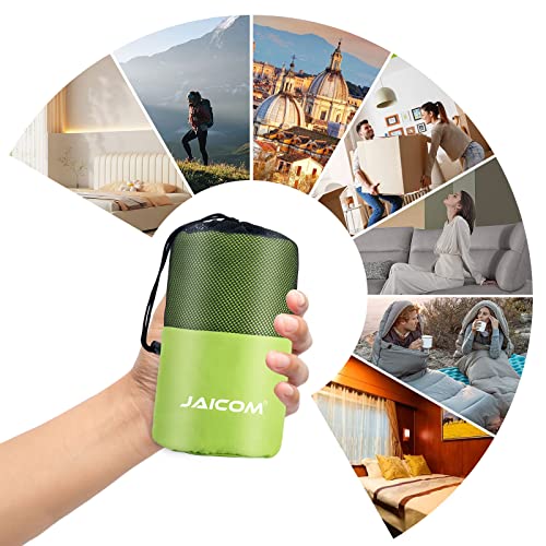 JAICOM c Sleeping Bag, Ultralight and Compact Travel Sheet, 220 x 90 cm, Cotton Sheet Sack, Ideal for Camping, Hiking, Hostel and Business Travel