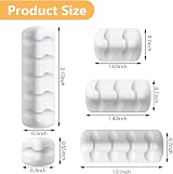 Fantasyon 5-Pack Silicone Cable Holder Clips White Self Adhesive Cord Organizer view 2