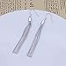 1 Pair Lady's Silver Plated Six-Wire Tassel Long Earrings Dangle Earhook Costume Jewellery