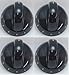 Top Burner Knob, 4 Pack, for Frigidaire, Tappan, AP4322122, PS1991531, 316220009