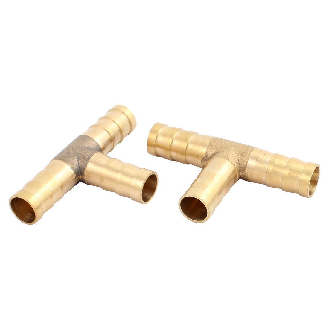 Sourcingmap 52mmx31mmx10mm T-Shaped 3-Way Hose Barb Pipe Connectors Coupling Fittings 2pcs