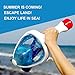 Dowellife Tubeless Full dry Full Face 180° Vision Diving Anti-Fog Snorkel Mask. No Chokes Water (blue, Small&Medium)