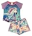 Girls' Horse Pajama Short Sleeve Sleep Top and short 2 piece pajama set