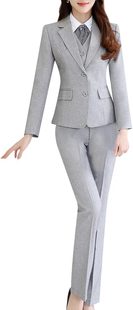 Women's Three Pieces Office Lady Stripe Blazer Business Suit Set Women Suits Work Skirt/Pant,Vest Jacket