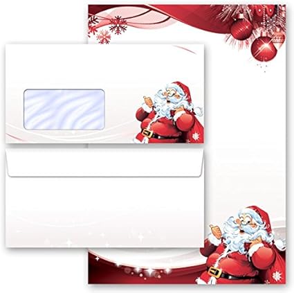 Papeterie De Noël Set Lettre Au Père Noël 200 Pièces 100