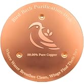 Ulycon Bird Bath Copper Disk, Premium 0.6mm Sturdy 99.99% Pure Copper Disk for Bird Baths,Triple-Point Support Ensures Clean Water Year-Round, Compatible with All Outdoor Birdbath Bowls