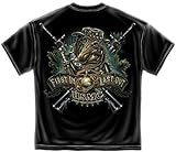 Marine Corps, USMC T-Shirt Marine Devil Dog First In Last Out XXX-Large Black