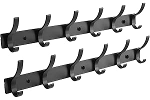 Optish 2 Pack Coat Rack Wall Mount, Coat Hooks Wall Mount, Wall Hooks for Hanging, Hat Rack for Wall, Coat Hanger Wall Mount, Towel Hooks for Bathrooms