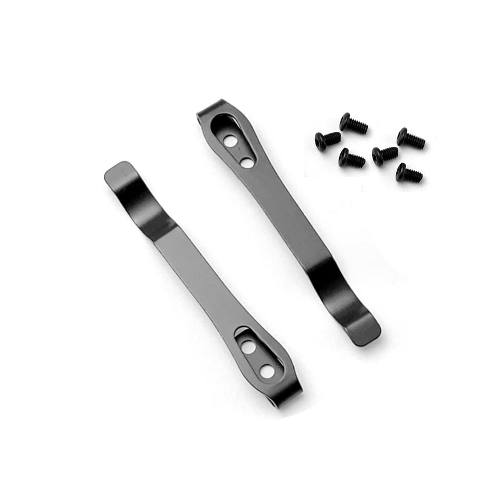 Photo 1 of *MISSING PARTS - See Clerk Notes*
YAFIYGI 2 Pack Knife Pocket Clip Replacement: Deep Carry, Stainless Steel, EDC Knife Accessory (Screws Included)