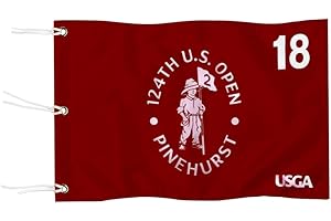 2BUT 2024 US Open Pinehurst Golf Pin Flag Practic Putting Green Golf Flag For Backyard Garden Double-Sewn 600D Nylon Miniature Pin Flag (Red 20"x13" Grommet)