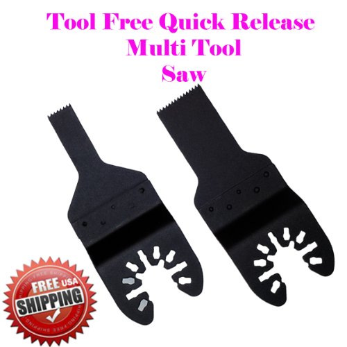2 Multi Tool Oscillating Multitool Saw Blade for Craftsman 20v Bolt-on Mm20 Rockwell Hyperlock Shopseies 12v Universal Fit Porter Cable Black and Decker Bosch GOP Tool Free Quick Release Quick Fit System