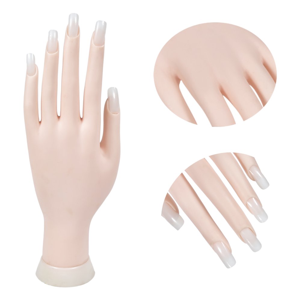 Manicure Practice Hands & Fingers Nail Hand Practice Model Flexible