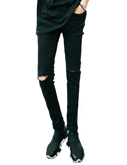 Amazon Idopy メンズパンツ デニム ジンーズ ダメージ加工 膝