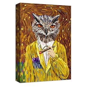 Canvas Wall Art for Living Room,Bedroom Home Artwork Paintings Funny Animal Ready to Hang - 12x18 inches