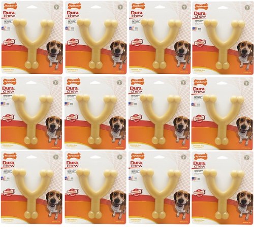 Nylabone Dura Chew Wishbone Original, Wolf 6" 12 pk