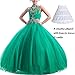 Meilishuo Girls High Neck Beads Flower Girl Pageant Ball Gowns
