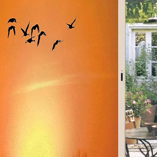 ParadiseDecor Birds Window Film Bird Migration Over Desert Autumn View