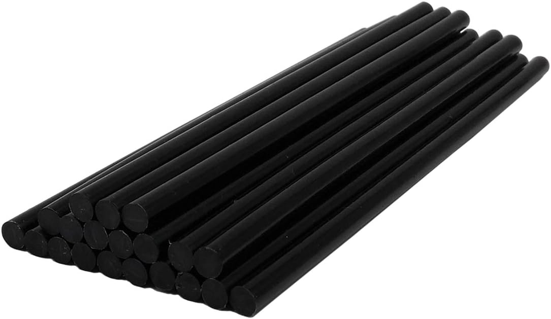Black Hot Melt Glue Sticks, Tretar Hot Glue Gun Sticks for Handmade Craft DIY Home Office Project Craftwork Fix & Repairs, 20 PCS, Diameter 7 mm/0.28", Length 20cm/7.8" -