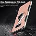 SmartLegend Galaxy S8 Plus Case with Metal Ring Holder Kickstand, Dual Layer Shockproof Heavy Duty Protection Defender Armor Case [Magnetic Car Mount Compatible] for Samsung Galaxy S8 Plus- Rose Gold