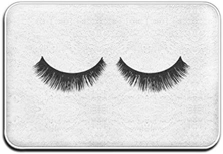 YS25 Bathroom Rug Mat Contour Rug Toilet Floor Rug Flannel Bath Shower Mat Eyelash Square Carpet
