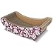 ScratchMe Cat Scratching Post Lounge Bed, Boat Shape Cat Scratcher Cardboard with Catnip, Durable Recycle Board Pads Prevents Furniture Damagethumb 1