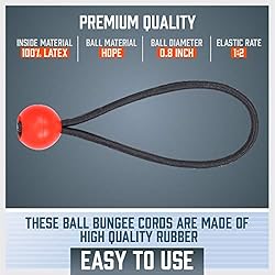 HORUSDY 45 Pack Ball Bungee Cords, Includes