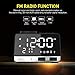 Srocker Digital Alarm Clock with Wireless Bluetooth Speaker, Dual Port USB Charger, FM Radio, Thermometer, LED Dimmer Display for Heavy Sleepers, Bedrooms, Kitchen, Table, Backup Battery (CR2030)