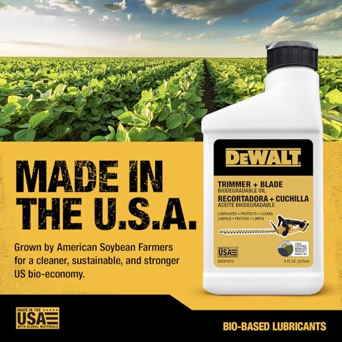 DEWALT Hedge Trimmer Oil – Biodegradable, High-Speed Commercial Blade Lubricant – Eco-Friendly, photo 10