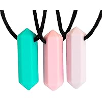 Tilcare Chew Chew Sensory Necklace – Best for Kids or Adults That Like Biting or Have Autism – Perfectly Textured Silicone Ch