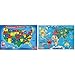 Melissa & Doug USA and World Map Floor Puzzle Bundle