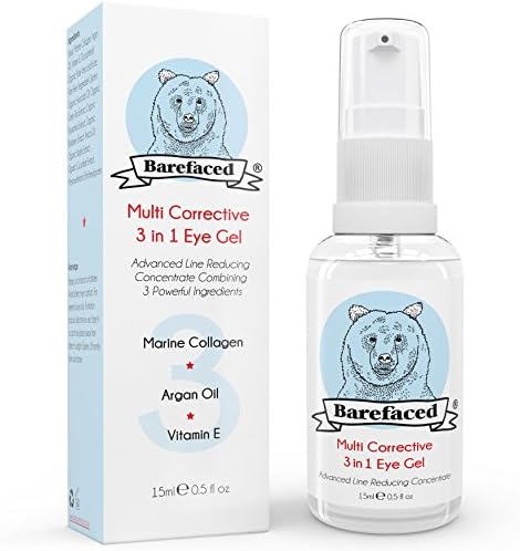 Eye Cream for Dark Circles & Puffiness - Natural Gel Treatment With Marine Collagen, Argan Oil & Vitamin E by BeBarefaced