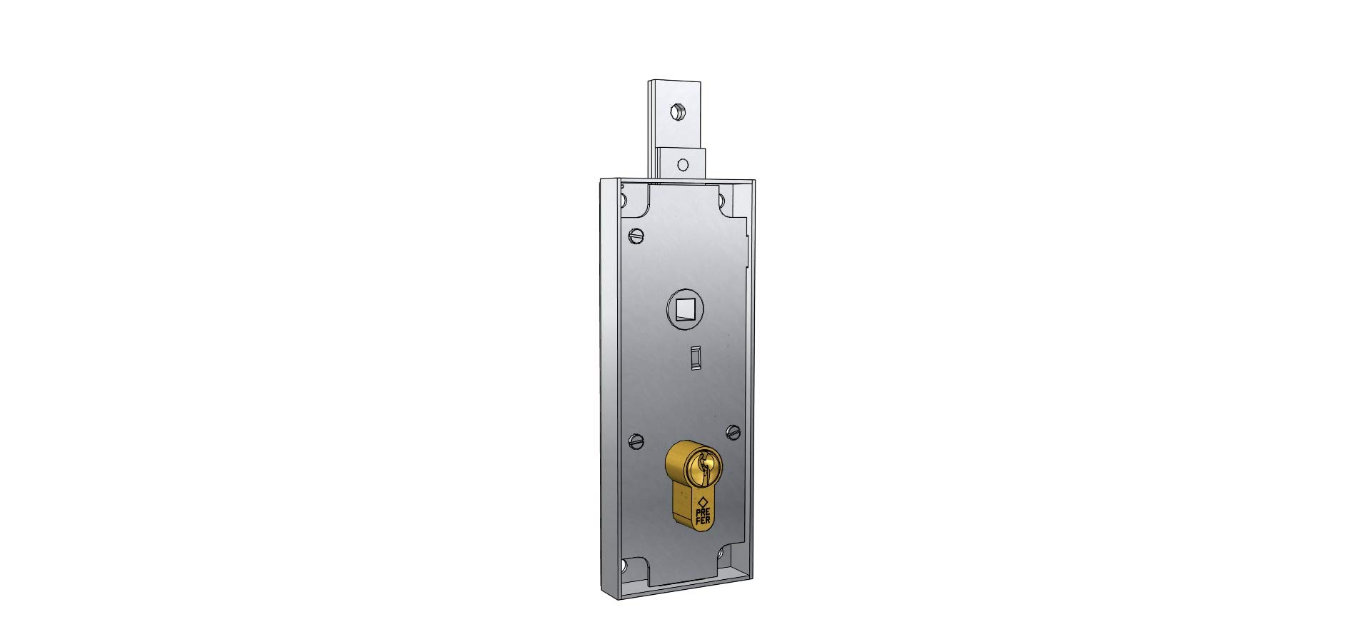 lock for tilting/garage cylinder European profile wheelbase 60mm