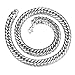 Loveshine Customized Handmade Mens Necklace Silver Stainless Steel 16MM Cuban Link Curb Chain