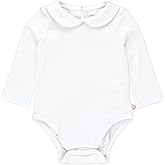 RuffleButts Baby/Toddler Girls Peter Pan Collar Bodysuit One Piece Outfit