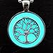 Magical Fairy Glow in the Dark Necklace Tree of Life Aqua