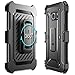 Supcase Unicorn Beetle PRO Series Full-Body Rugged Holster Case with Out Built-in Screen Protector for Samsung Galaxy S6 Edge (2015 Release) - Retail Package - Black/Black