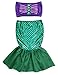 Gobrillant 2pcs Baby Girls Kids Little Mermaid Tails Costume Swimwear Bikinis Swimsuit Bathing Outfits Dress (5-6 Years, Green)