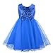Acecharming Elsa Princess Dress Girls Cosplay Costume Kids Floral Puffy Dresses for Summer Pageant Fancy Dress Up Party