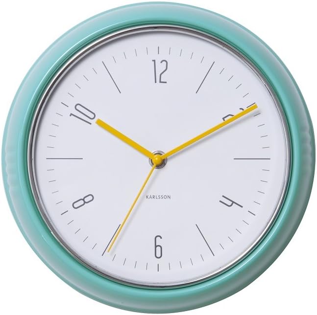 Karlsson Wall Clock Retro Steel, Sea Green Amazon.co.uk Kitchen & Home