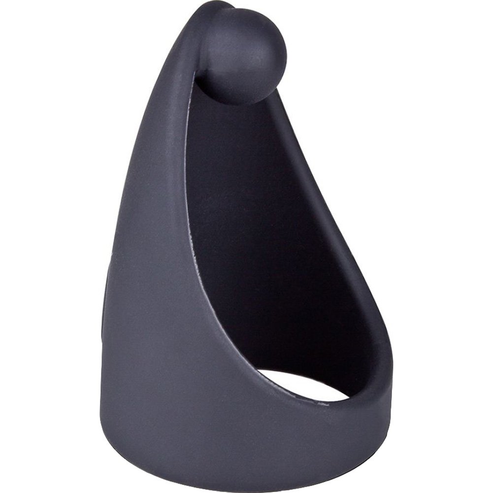 Screaming O Black Sling O Silicone Cock Ring with Perineum Massager