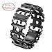 CyberDyer Multitool Bracelet 29 in 1 Outdoor Emergency Bracelet Watch Band Screwdriver Original Friendly Wearable Wilderness Bracelet for Sailing Travel Camping Hiking (Black Bracelet)