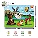 Smart Kids - Wooden Puzzles for Toddlers – Toddler Puzzles Set Forest Animals - Thick Wooden Construction with Big knobs and Hard Box – 6 pcs.